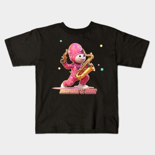 Crazy Lil' Saxophone and Dance Dude Kids T-Shirt